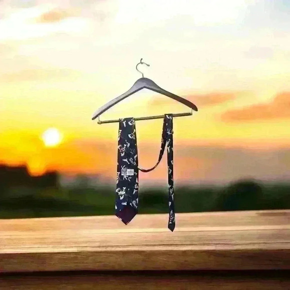 Mickey Unlimited Goofy Necktie Black Pre-owned - Picture 2 of 2